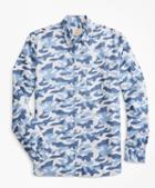 Brooks Brothers Camo-stripe Cotton Oxford Sport Shirt