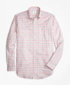 Brooks Brothers Men's Milano Fit Oxford  Large Check Sport Shirt