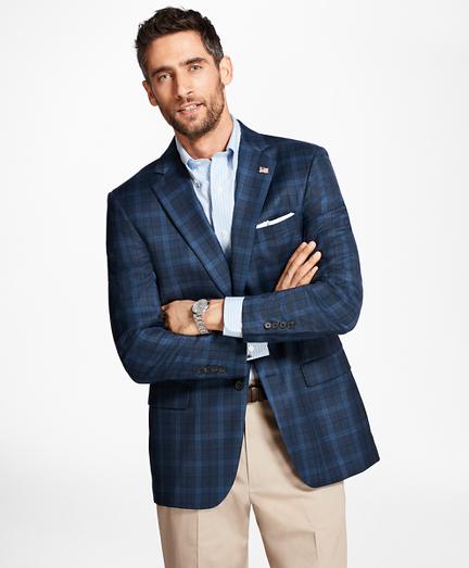 Brooks Brothers Madison Fit Saxxon Wool Windowpane Sport Coat