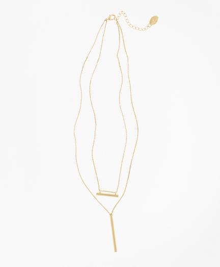 Brooks Brothers Double Bar Necklace