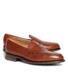 Brooks Brothers Men's Peal & Co. Cognac Pebble Loafers