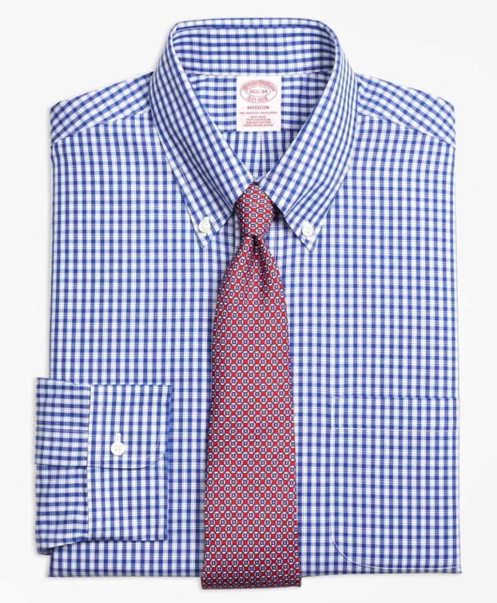 Brooks Brothers Men's Regular Fit Classic-fit Dress Shirt, Non-iron Framed Check