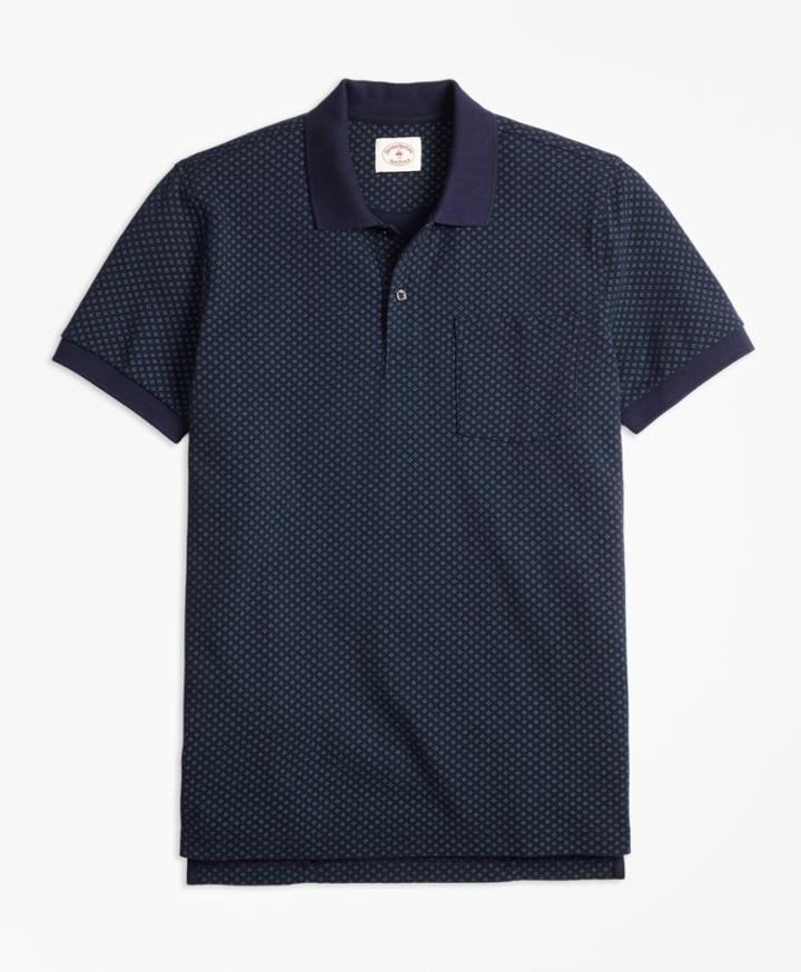 Brooks Brothers Men's Foulard-print Cotton Pique Polo Shirt