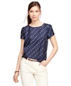 Brooks Brothers Women's Short-sleeve Silk Blouse