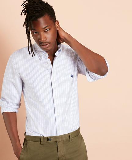Brooks Brothers Multi-stripe Cotton Oxford Sport Shirt