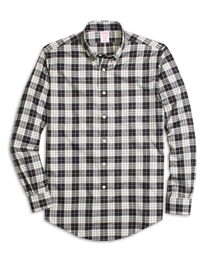 Brooks Brothers Men's Non-iron Madison Fit Aragon Tartan Sport Shirt