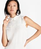 Brooks Brothers Ruffle-trimmed Crepe Blouse