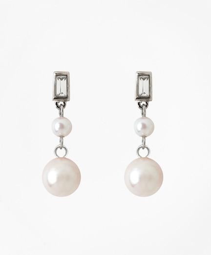 Brooks Brothers Glass Pearl Drop Earrings