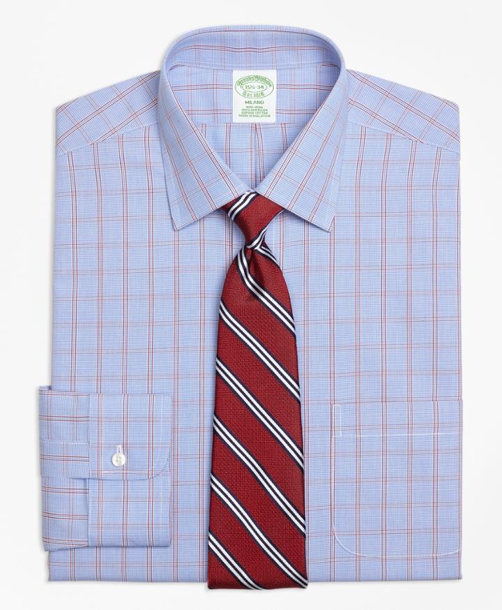 Brooks Brothers Men's Non-iron Extra Slim Fit Framed Houndstooth Dress Shirt