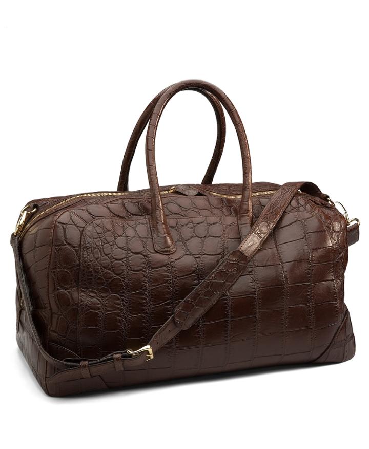 Brooks Brothers Men's Crocodile Weekender
