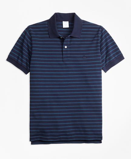 Brooks Brothers Original Fit Supima Cotton Double-bar Stripe Polo Shirt