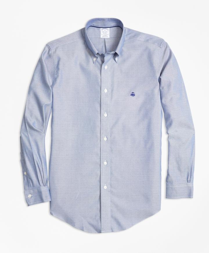 Brooks Brothers Men's Non-iron Regent Fit Dobby Sport Shirt