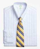 Brooks Brothers Men's Non-iron Extra Slim Fit Brookscool Candy Stripe Dress Shirt