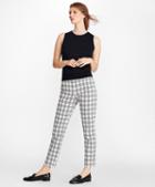 Brooks Brothers Plaid Stretch Cotton Ankle Pants