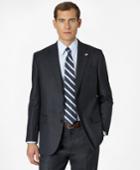 Brooks Brothers Men's Madison Fit Saxxon Wool Navy Tic 1818 Suit