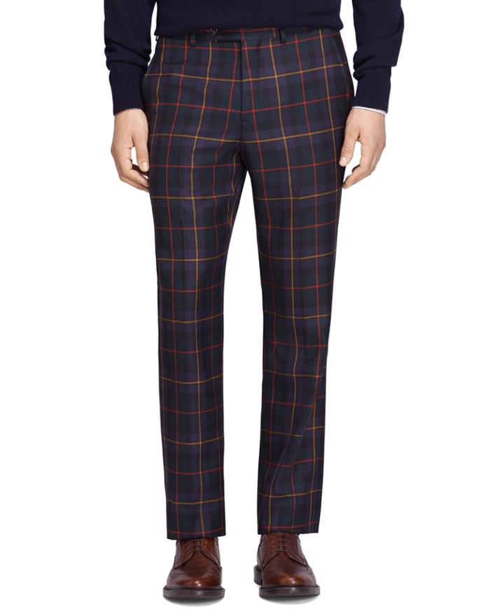 Brooks Brothers Men's Own Make Tartan Trousers