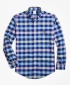 Brooks Brothers Men's Non-iron Brookscool Milano Fit Gingham Sport Shirt