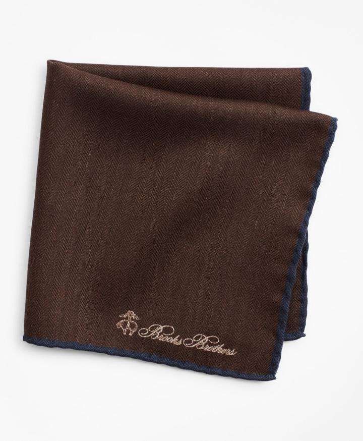 Brooks Brothers Men's Herringbone Pocket Square