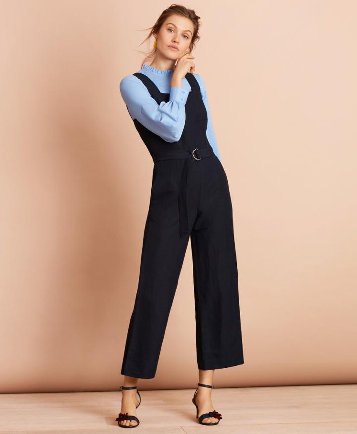 Brooks Brothers Women's Linen-blend Jumpsuit