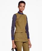 Brooks Brothers Women's Sleeveless Brushed-twill Stretch Tunic