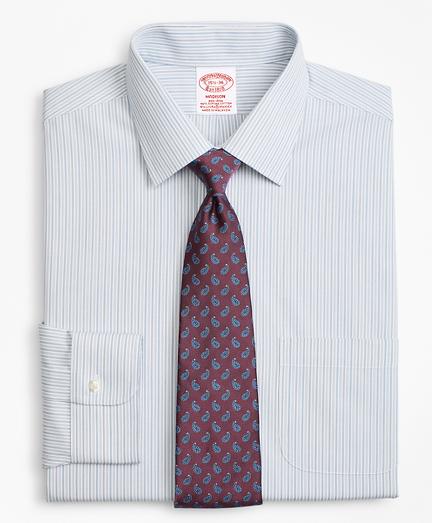 Brooks Brothers Stretch Madison Classic-fit Dress Shirt, Non-iron Alternating Framed Stripe