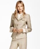 Brooks Brothers Women's Plaid Wool-linen Jacket