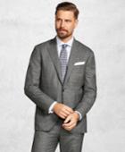 Brooks Brothers Men's Golden Fleece Brookscloud Medium Grey Plaid Suit