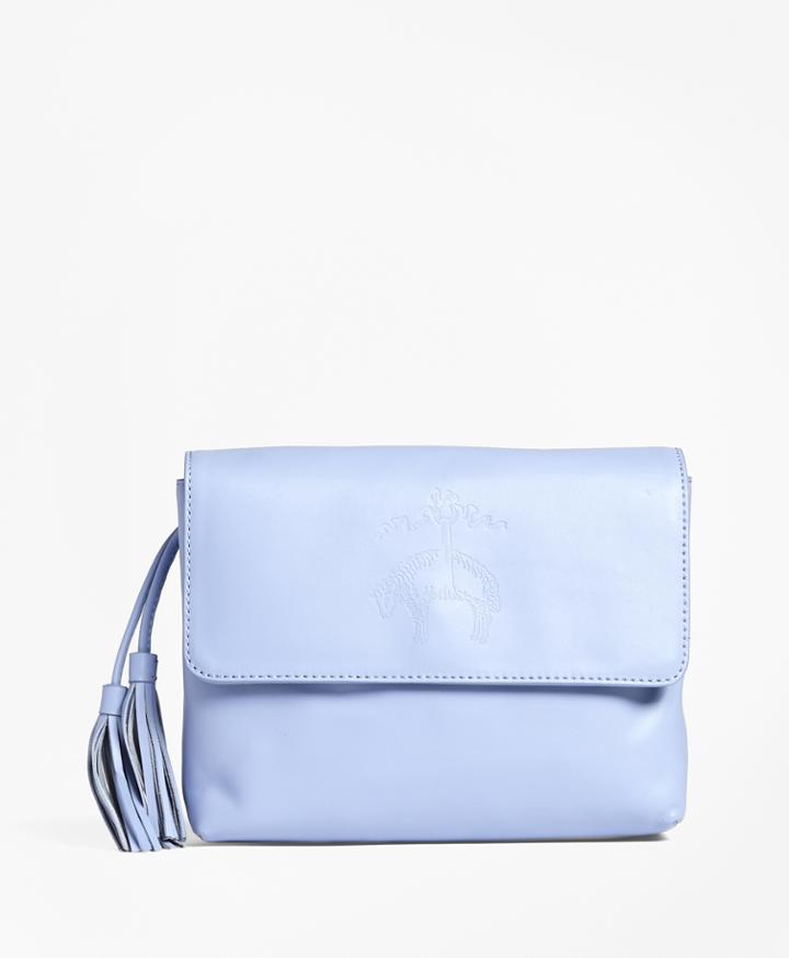 Brooks Brothers Women's Golden Fleece-embossed Leather Clutch