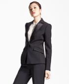 Brooks Brothers Women's Single-breasted Stretch Wool Tuxedo Jacket