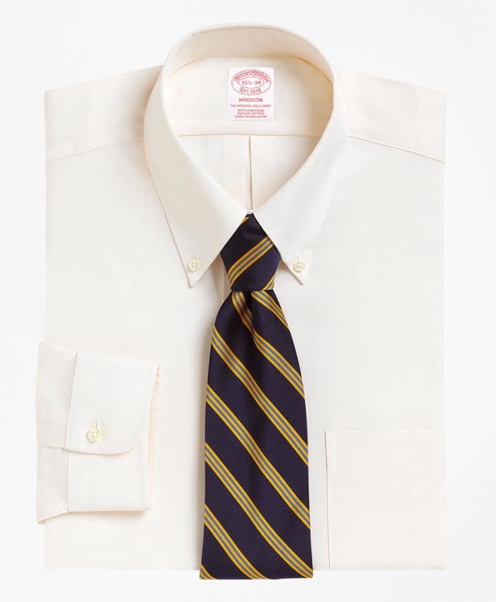 Brooks Brothers Men's Regular Fit Classic-fit Dress Shirt, Button-down Collar
