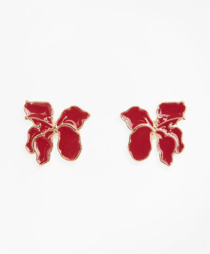 Brooks Brothers Gold-plated Hibiscus Stud Earrings