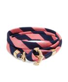 Brooks Brothers Kiel James Patrick Bb#4 Stripe Wrap Bracelet