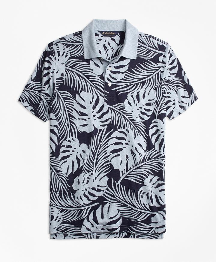 Brooks Brothers Men's Slim Fit Palm Print Polo Shirt