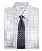 Brooks Brothers Men's Slim Fit Heathered Gingham French Cuff Dress Shirt
