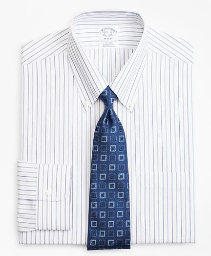 Brooks Brothers Regent Fitted Dress Shirt, Non-iron Alternating Multi-stripe
