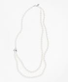 Brooks Brothers Women's Asymmetrical Two-strand Glass Pearl Necklace