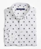 Brooks Brothers Cotton Bug Embroidered Sport Shirt