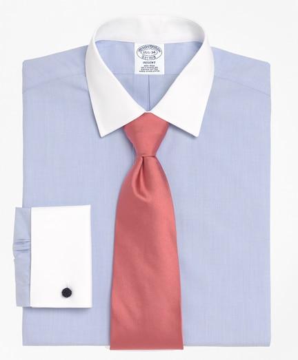 Brooks Brothers Regent Fitted Dress Shirt, Non-iron Contrast Spread Collar French Cuff