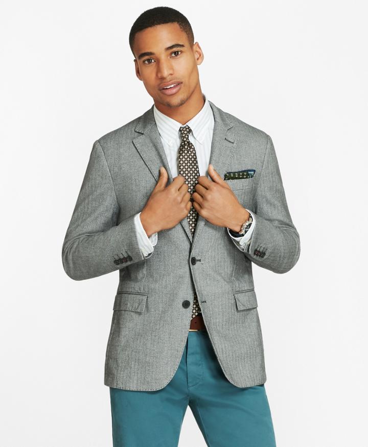 Brooks Brothers Men's Herringbone Two-button Sport Coat