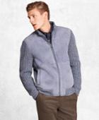 Brooks Brothers Men's Golden Fleece Shearling Zip-up Cardigan Jacket