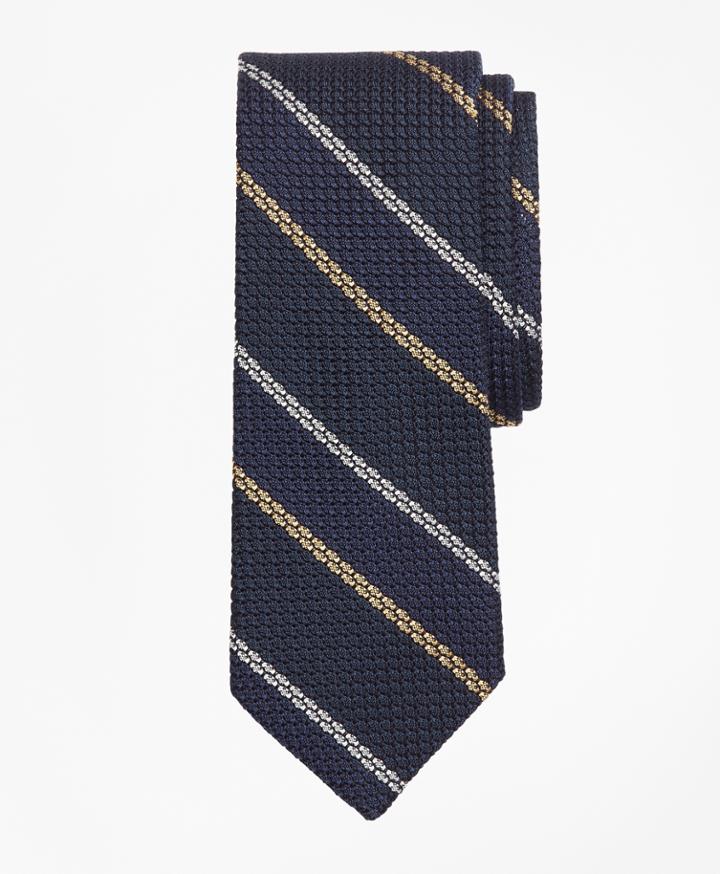Brooks Brothers Men's Textured Wide Framed Stripe Tie