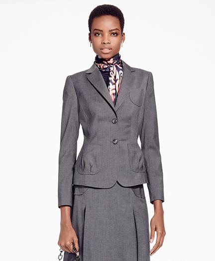Brooks Brothers Petite Single-breasted Tropical Wool Blazer