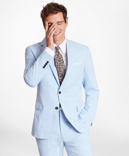 Brooks Brothers Regent Fit Houndstooth Seersucker Sport Coat