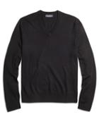 Brooks Brothers Saxxon Wool V-neck Sweater