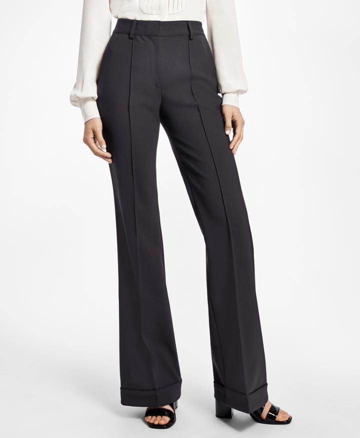 Brooks Brothers Women's Cuffed Wide-leg Tuxedo Pants