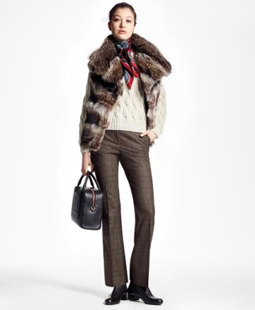 Brooks Brothers Women's Raccoon Fur Vest