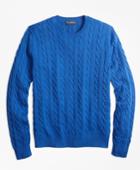 Brooks Brothers Men's Supima Cotton Cable Crewneck Sweater