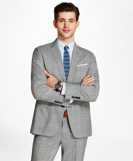 Brooks Brothers Windowpane Two-button Wool Suit Jacket