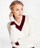 Brooks Brothers Women's Merino Wool-cotton Tennis Sweater