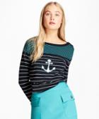 Brooks Brothers Cotton Anchor Sweater